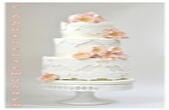 Открытка с бракосочетанием, свадебный торт